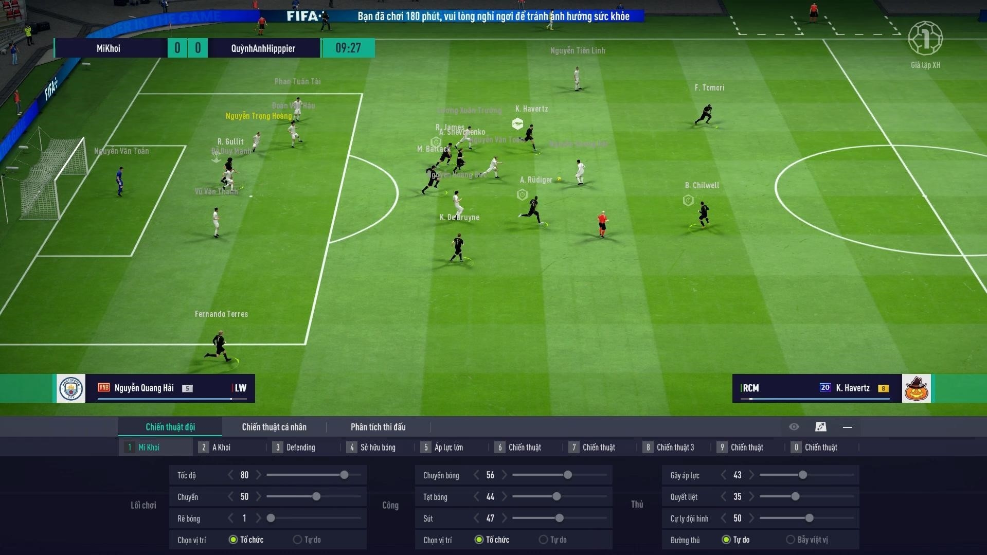 Thời lượng của một trận FIFA Online 4 là bao nhiêu phút?