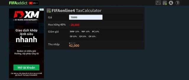 Thuế FO4 là một loại thuế được áp dụng trong trò chơi FIFA Online 4, nhằm đảm bảo sự cân bằng giữa các tài khoản và tăng tính công bằng trong trò chơi. Thuế này được tính dựa trên giá trị giao dịch của các cầu thủ trong game.