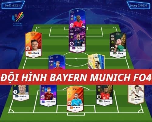 Đội hình Bayern Munich FO4: Build Team Color rẻ & hiệu quả