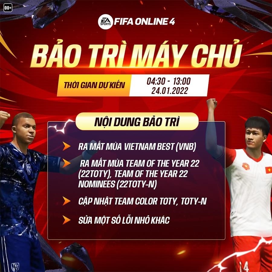 FIFA Online 4 bảo trì FO4 hôm nay đến mấy giờ? - Kiến Thức Cho Người lao Động Việt Nam